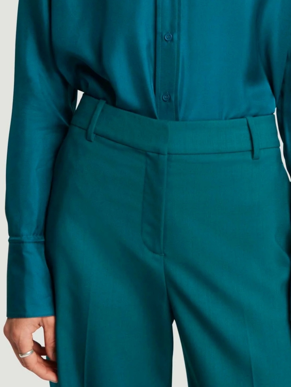 Soho Teal Wide Leg Trousers